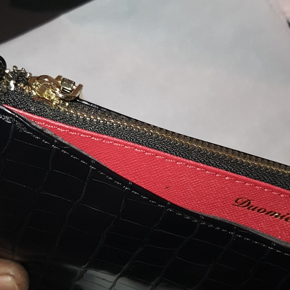 New Duomier Leather Shoulder Wrist Purse - Picture 6 of 8